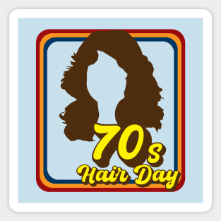 70s Hair Day (Brown) Magnet